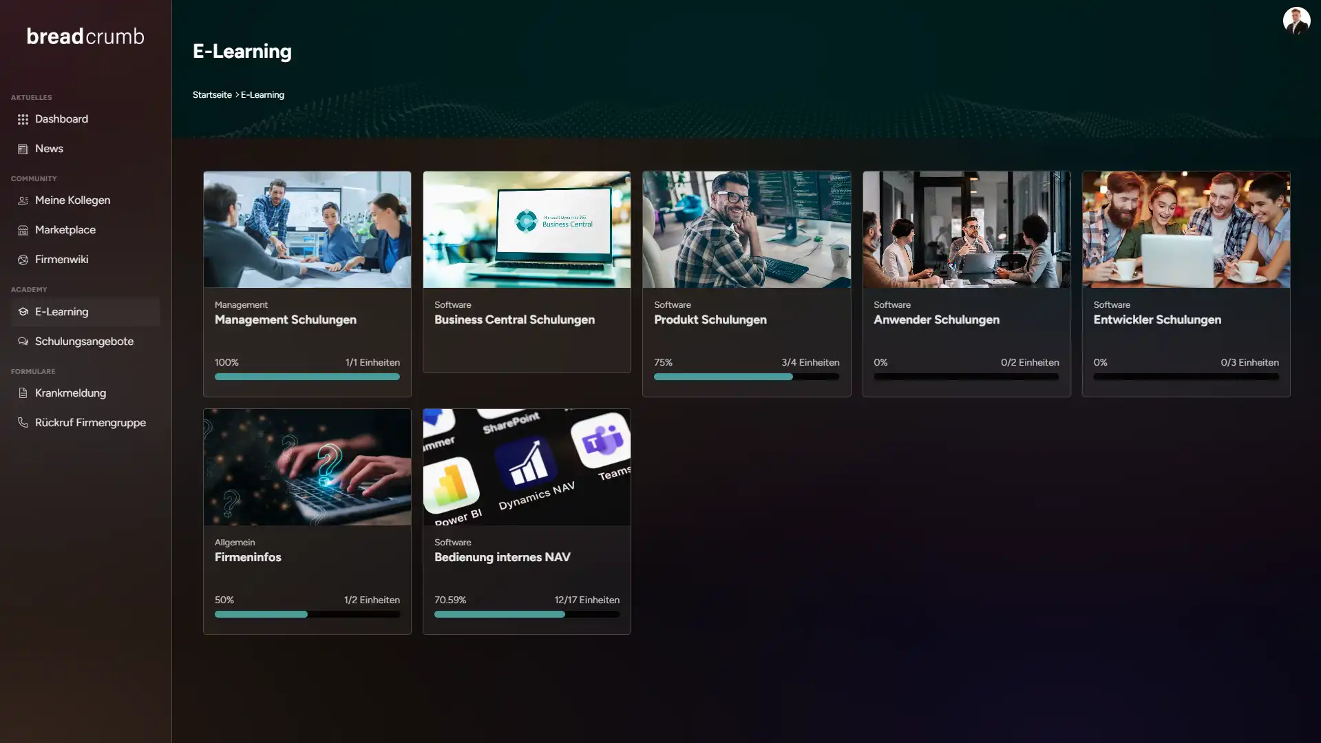 E-Learning Intranet Ihnen Group Holding GmbH